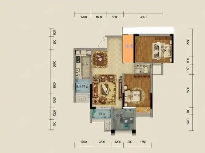 杨公桥 金悦府三房105万二手房户型图
