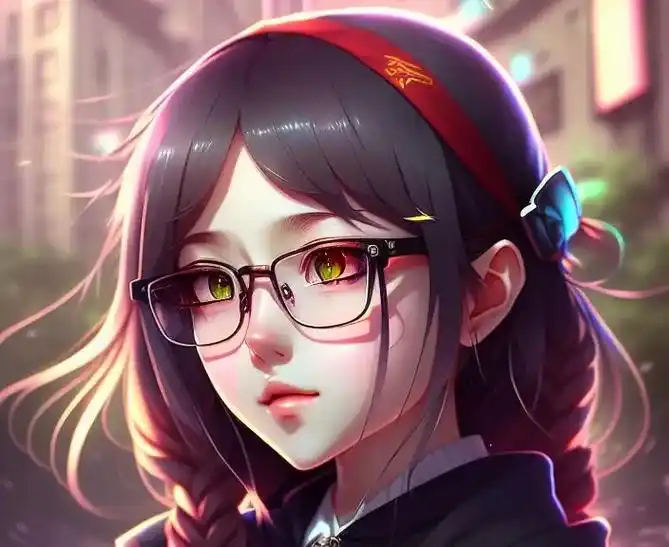 甜美闺蜜眼镜女生头像