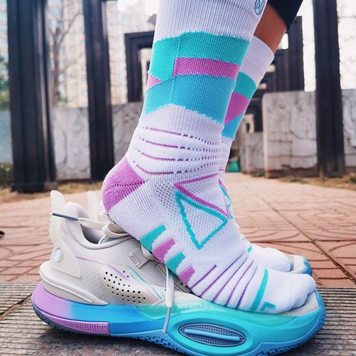 宠萌豆篮球袜配全城10棉花糖音速9篮球袜子长筒毛巾底运动袜