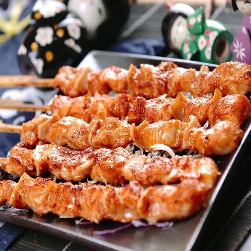 六和骨肉相连串 1kg/包25串*10包 新奥尔良烤鸡肉串 脆骨鸡肉串 - 中