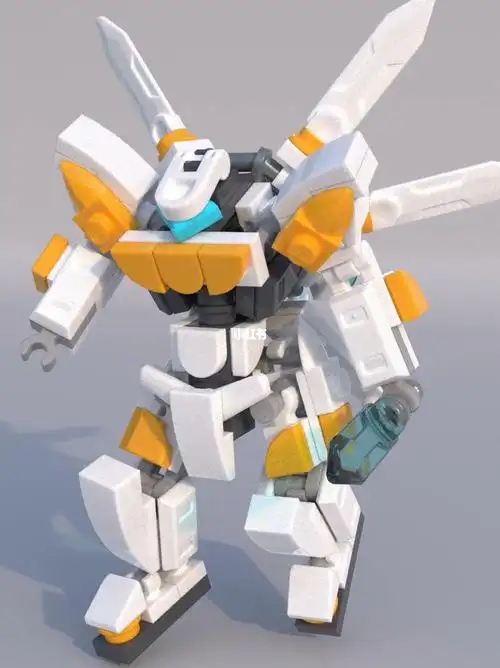 小型的乐高白色机甲