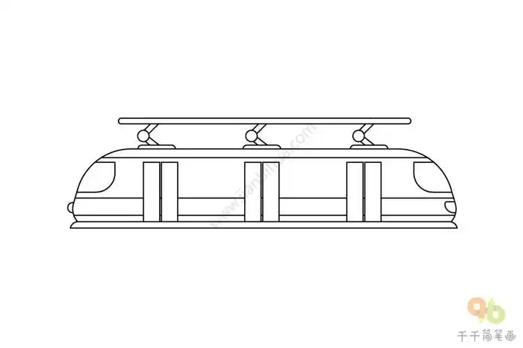 地铁简笔画图片,地铁简笔画彩色,地铁简笔画简单易学