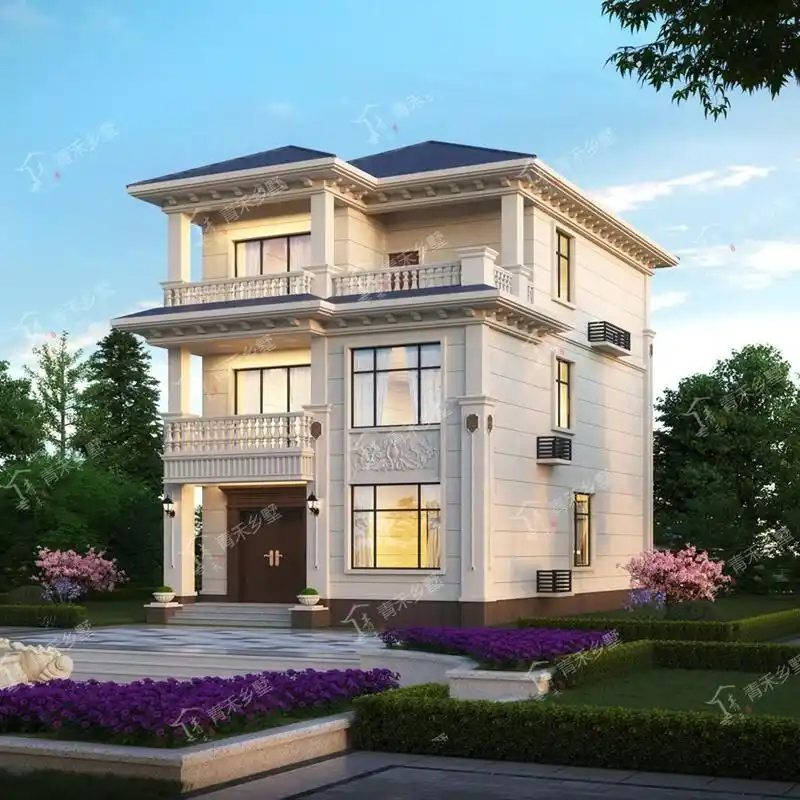 3款占地两开间三层经济小别墅推荐,面宽8米 城镇建房,由于建房区域比