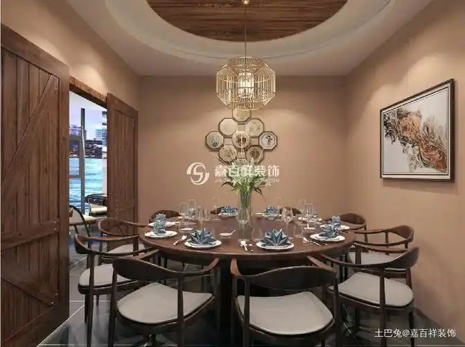 馆休闲时尚厨房餐厅现代简约192m05设计图片赏析--土巴兔装修效果图