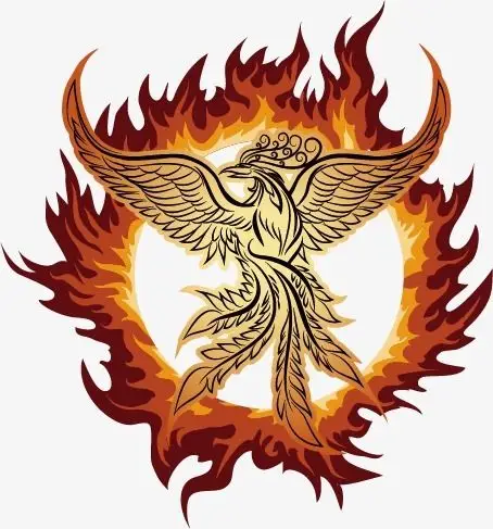 > 火焰凤凰设计矢量素材