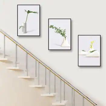 现代简约楼梯间装饰画走廊过道挂画墙面装饰壁画客厅三联景画复式楼