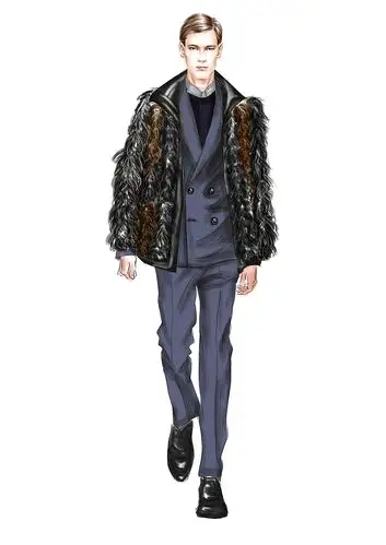 男装皮草西装