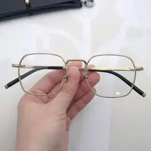 男士眼镜框近视金色图片
