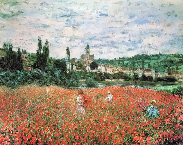 莫奈的罂粟花田.