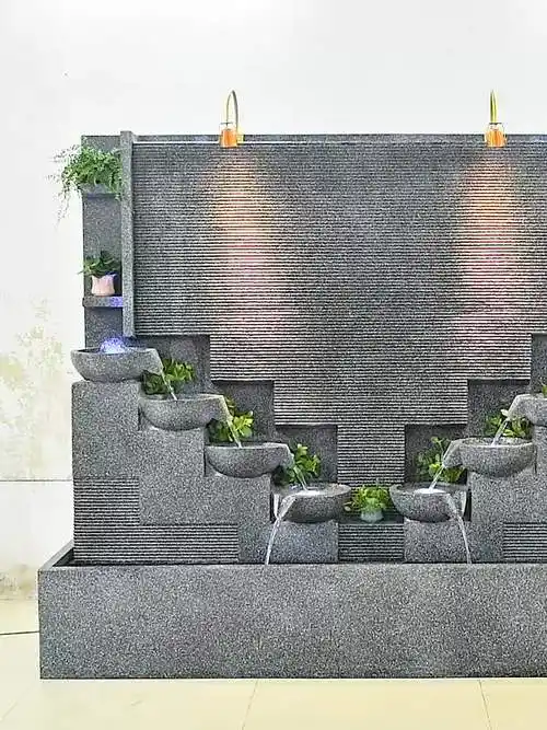 简约现代流水墙喷泉室内水幕墙叠水瀑布装饰景观风水加湿落地摆件