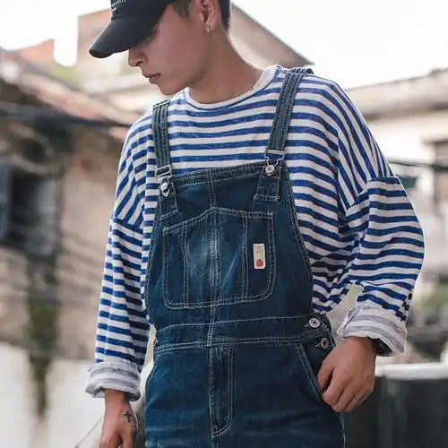 男生显高背带裤夏季穿搭男朋友穿搭