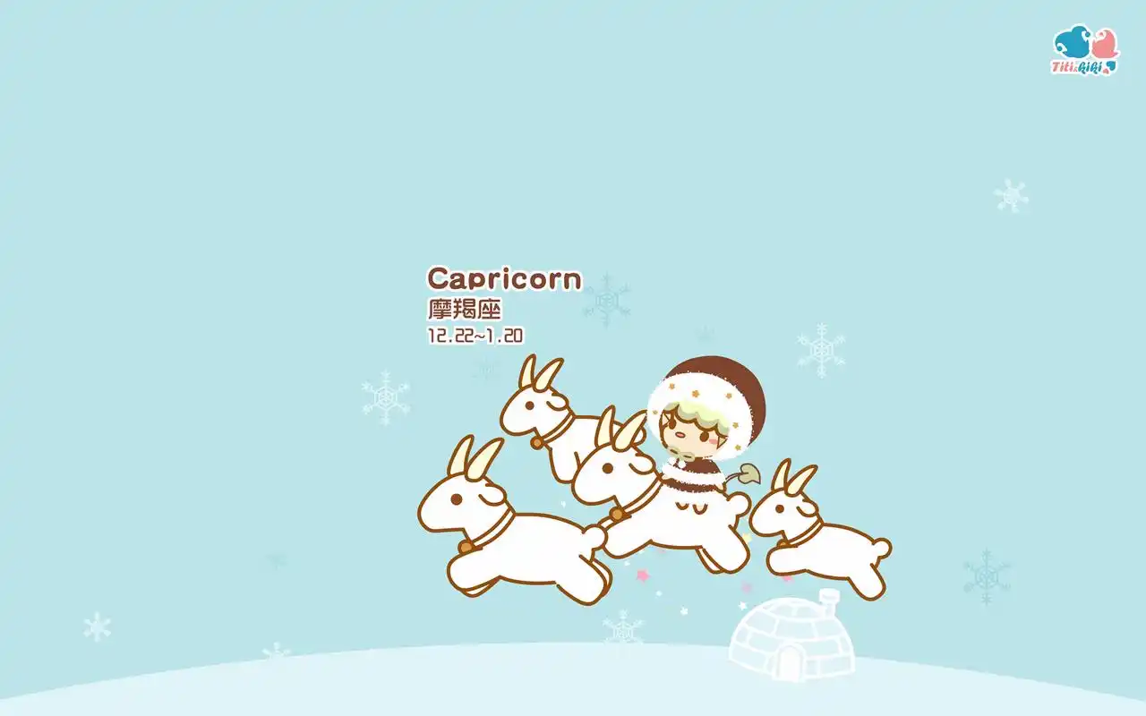 好看可爱的十二星座简约精美卡通桌面壁纸(一)