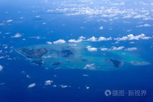 从飞机上俯瞰各岛屿的美丽鸟瞰图