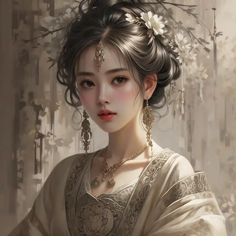 96高冷古风女生漫画头像94