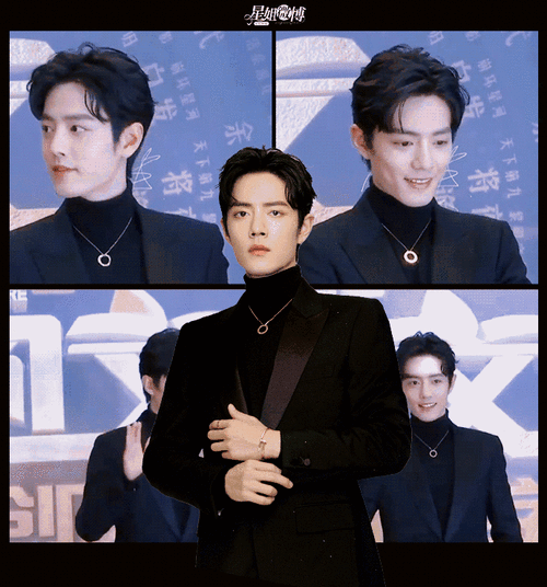 肖战网络视听盛典彩排图#  白西装小王子披风,真的爱了  期待晚上的