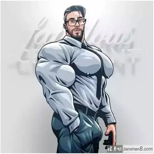 漫画家里的肌肉男!画风爆炸!_健身吧