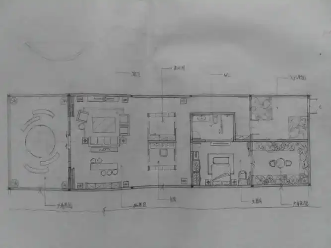 平面布局手绘图