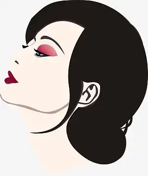 卡通手绘时尚女人头像