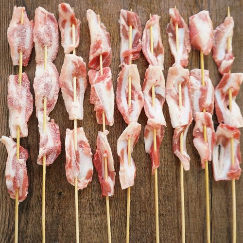 虎钢馋新鲜猪脆骨串40串新鲜冷冻月牙骨猪软骨串猪脆骨串半成品串串
