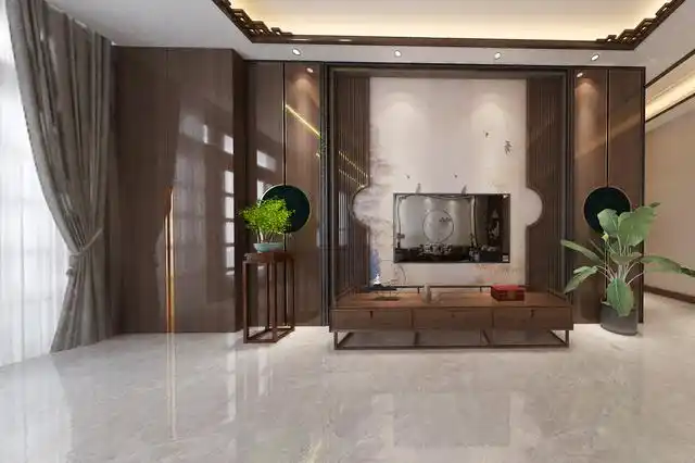 新中式风格的颜色以深色为主色