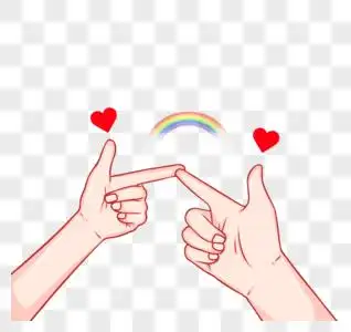 比心表白情侣手势图片