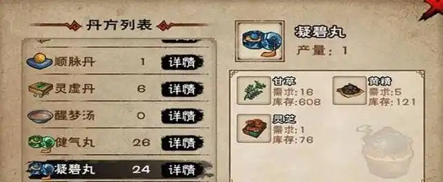 烟雨江湖最新丹药配方2022_烟雨江湖最新丹药配方是什么