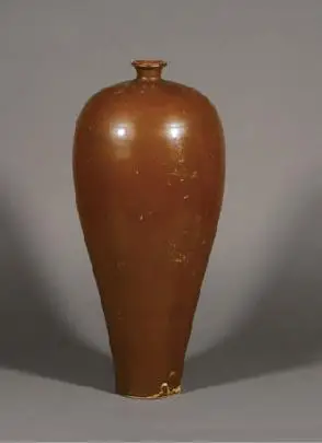 定窑紫釉全素大梅瓶 北宋