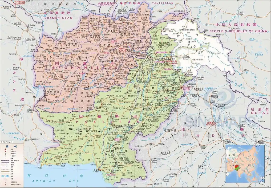 网上有没有巴基斯坦的政区图?