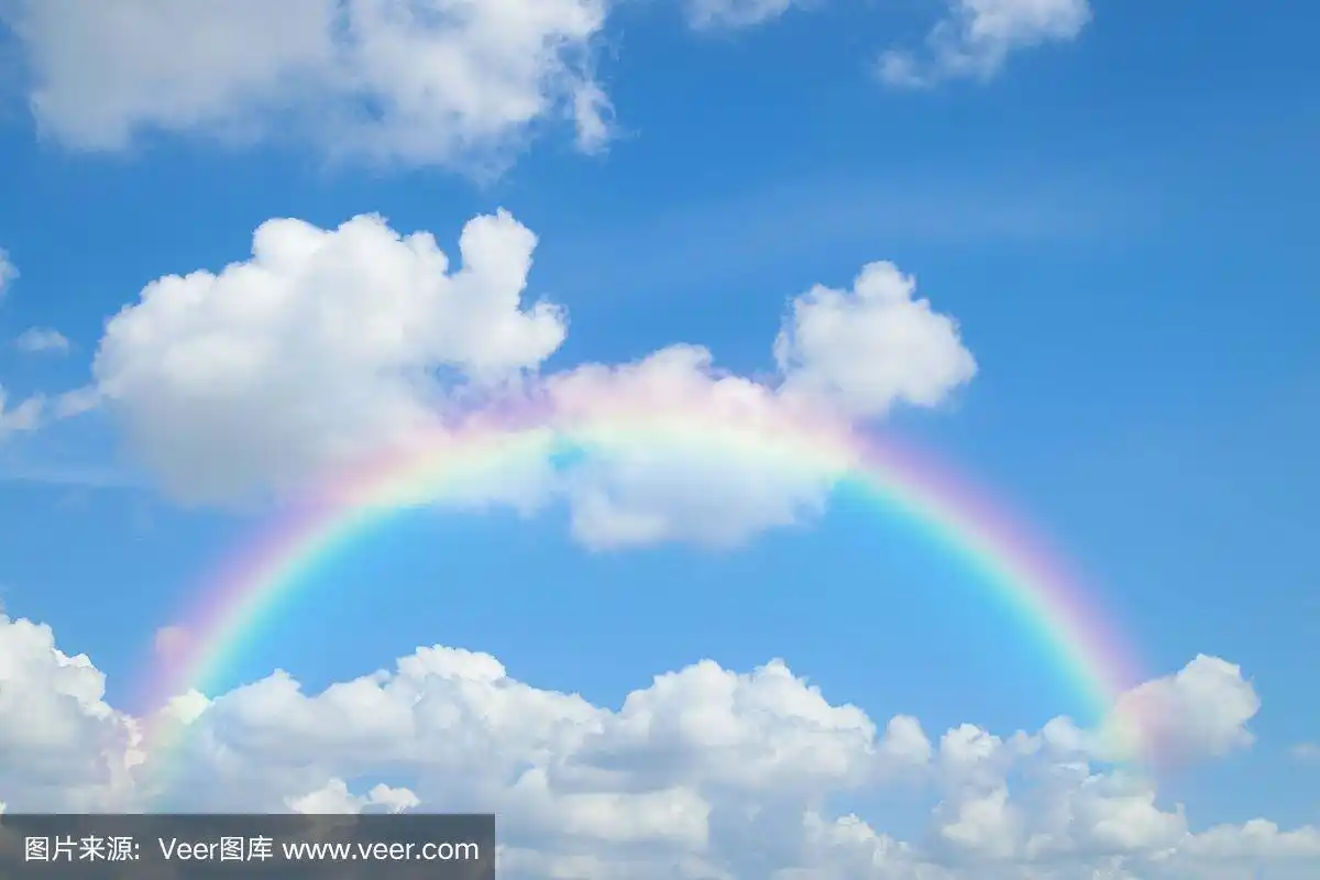云景与蓝天白云彩虹