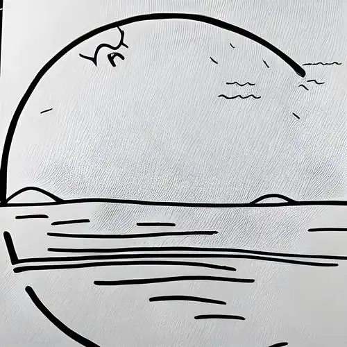 白天与夜晚简笔画