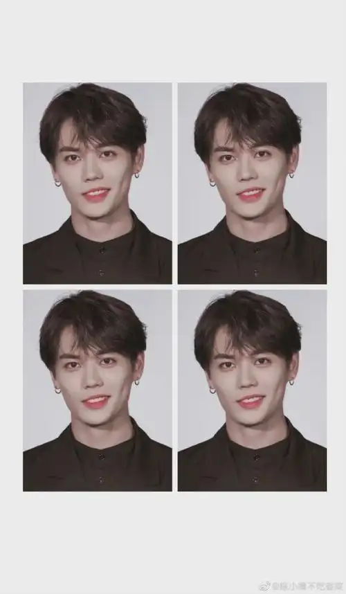 内娱男明星的证件照#林彦俊证件照9615是霸道总裁,也是清爽学长