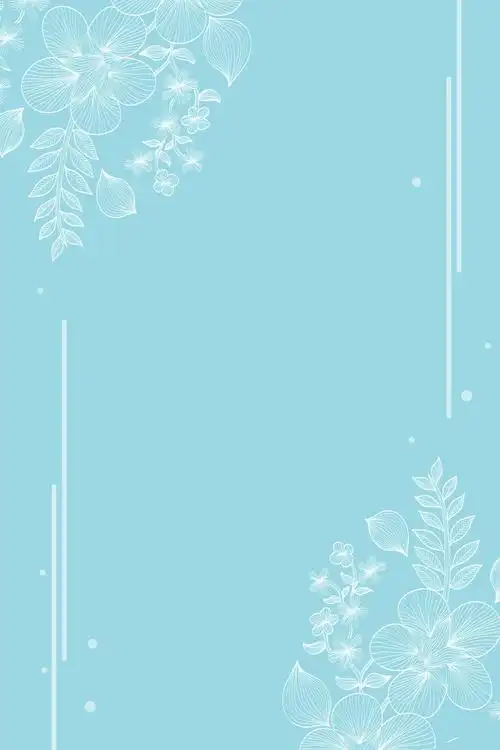 清新手绘淡雅贺卡婚礼请柬海报背景psd