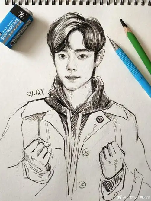 小飞侠才艺倍出 铅笔手绘肖战日常剪影