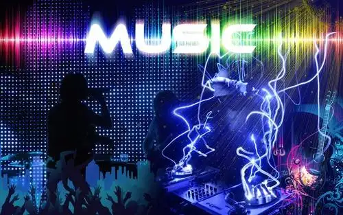 酷炫dj酒吧ktv夜总会墙纸背景墙高清