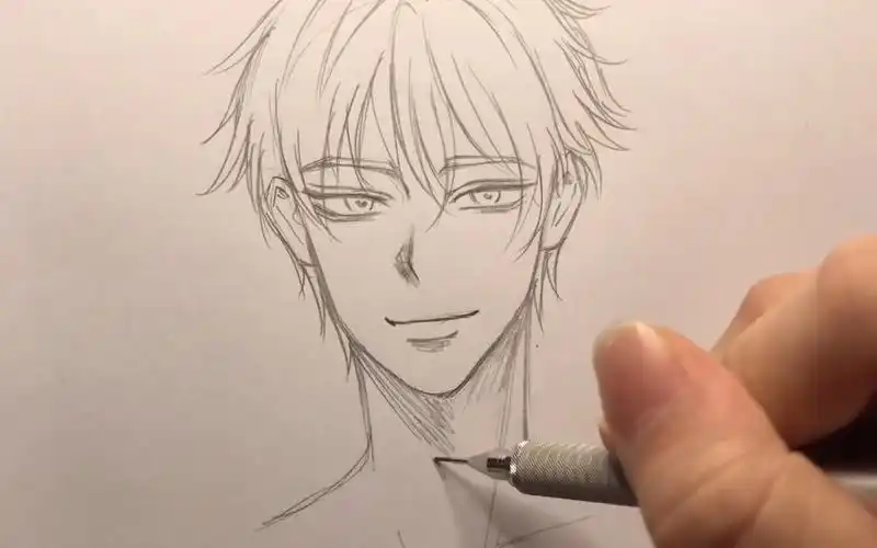 【素描】初学者如何画动漫男性角色!-教育视频-搜狐视频