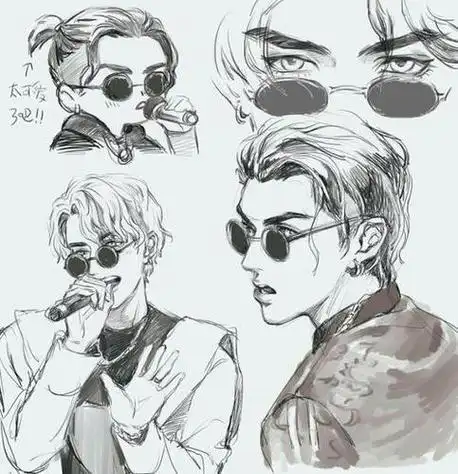 明星简笔画吴亦凡