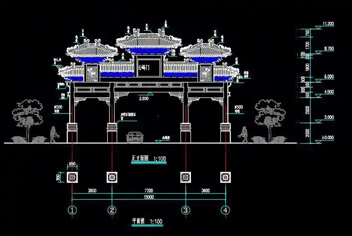 代画古建筑施工图