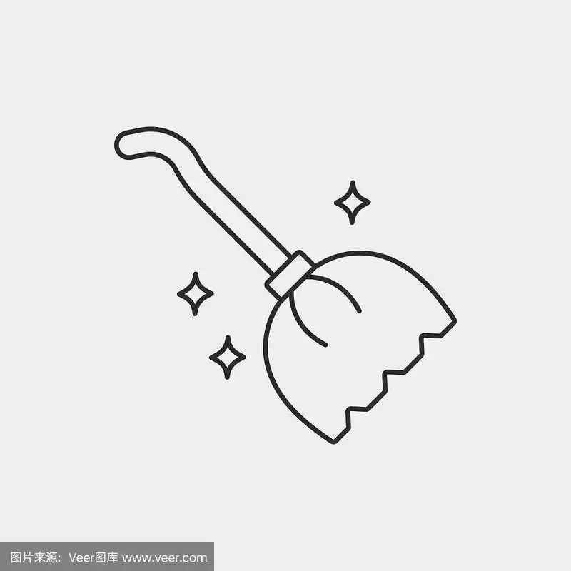 魔法扫帚线图标