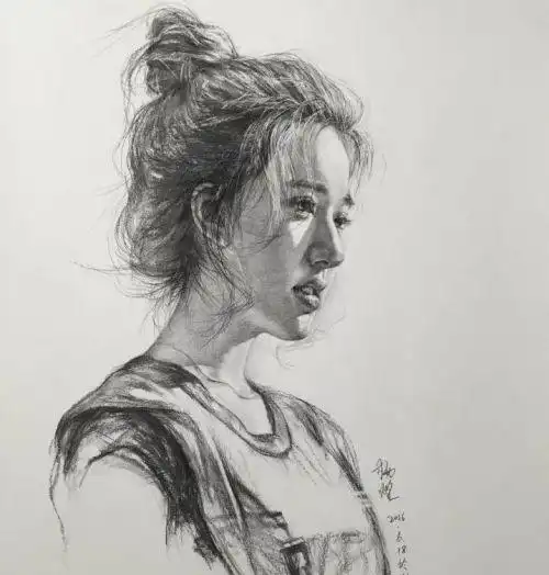 素描头像四分之三侧面画法素描头像步骤及注意事项