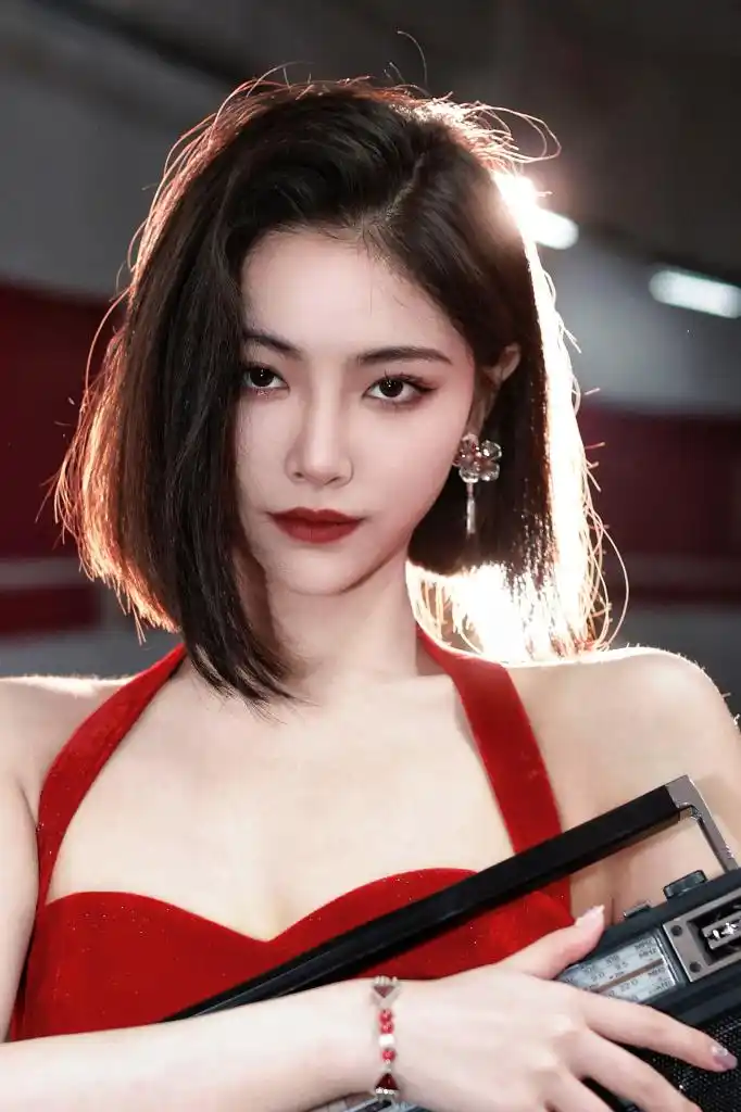 许佳琪烈焰红裙造型写真 雪肤娇嫩性感撩人