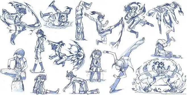 图例さきの新月伪物语动作姿势练习套图07p