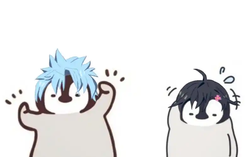 小企鹅是表情包  不会画画的我头发就画一个晚自习(不愧是我小垃圾)