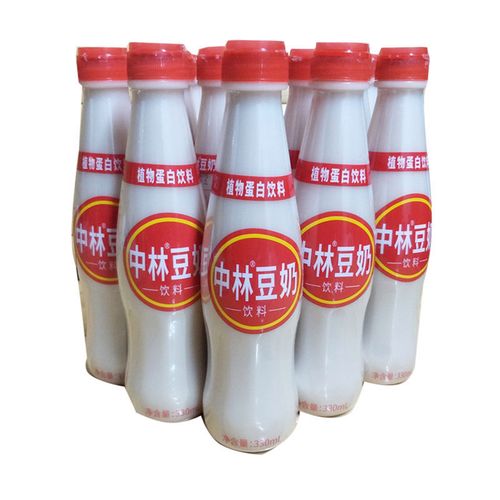 广西老牌中林豆奶瓶装12瓶植物蛋白饮料早餐奶饮品营养早餐好喝