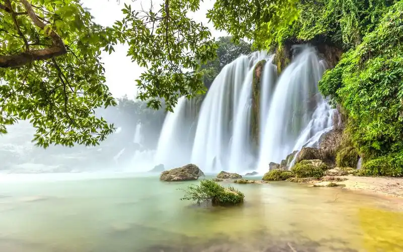 雄伟壮观的瀑布,高清图片,电脑桌面-壁纸族