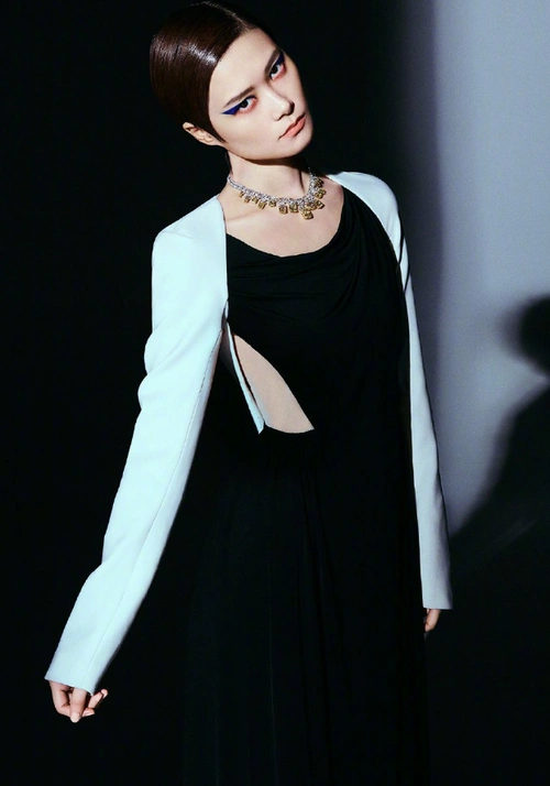 论"女人味"只服李宇春!穿鱼骨高叉裙露面,蕾丝都藏不住美腿