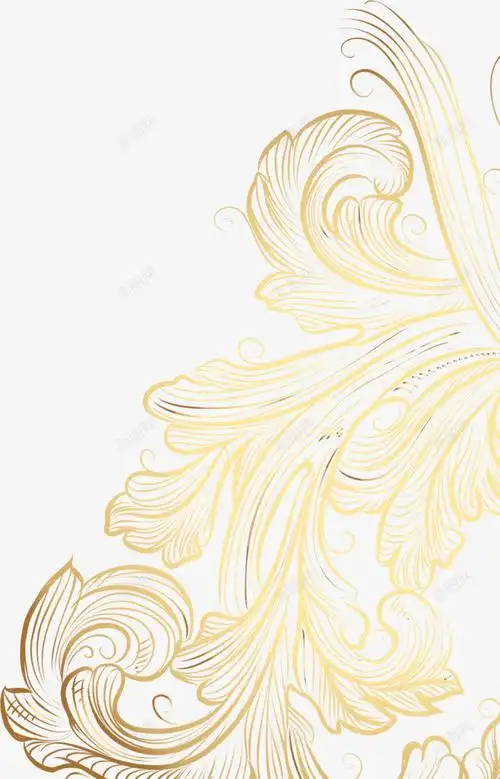 com 中国风 古代纹饰 花纹 金色 金色质感