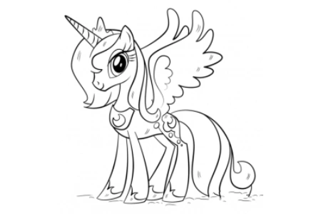 如何画小马宝莉里的月亮公主