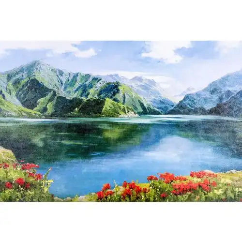 辜永斌 《天池风光》