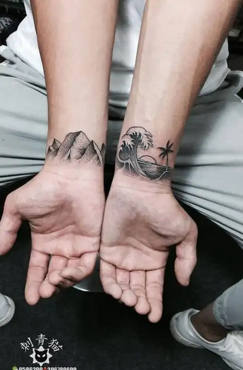 tag标签:纹身师:阿猫纹身店:刺青猫纹身馆情侣纹身图片_成品手部手臂