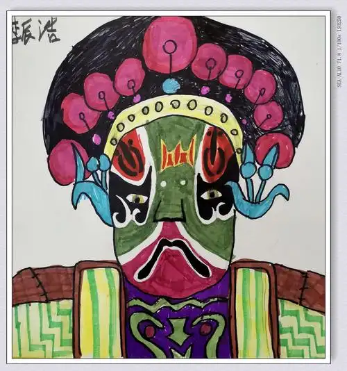 名仕色彩班4轮作品《戏曲人物》